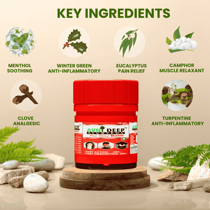 Avnideep Ayurvedic Herbal Balm – Head & Body Massage Balm | 10g (Pack of 2)