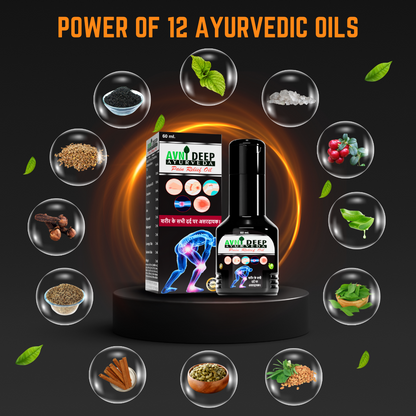 Avnideep Ayurvedic Body Massage Oil with Natural Herbs – 60ml